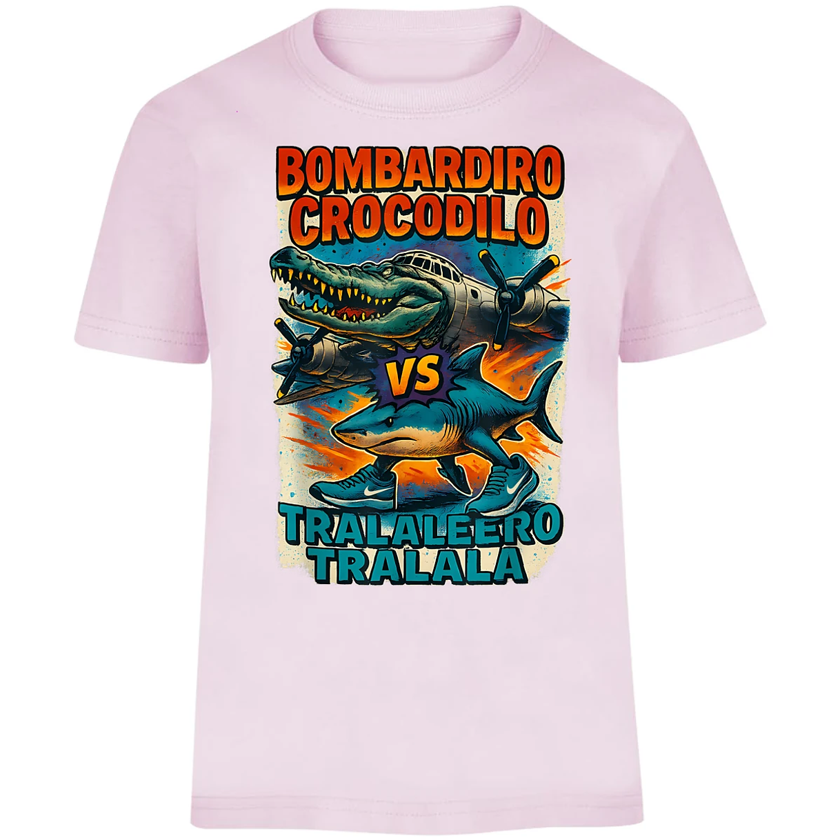 Playera Memes Bombardiro Y Tralalero Tralal para Niño 8