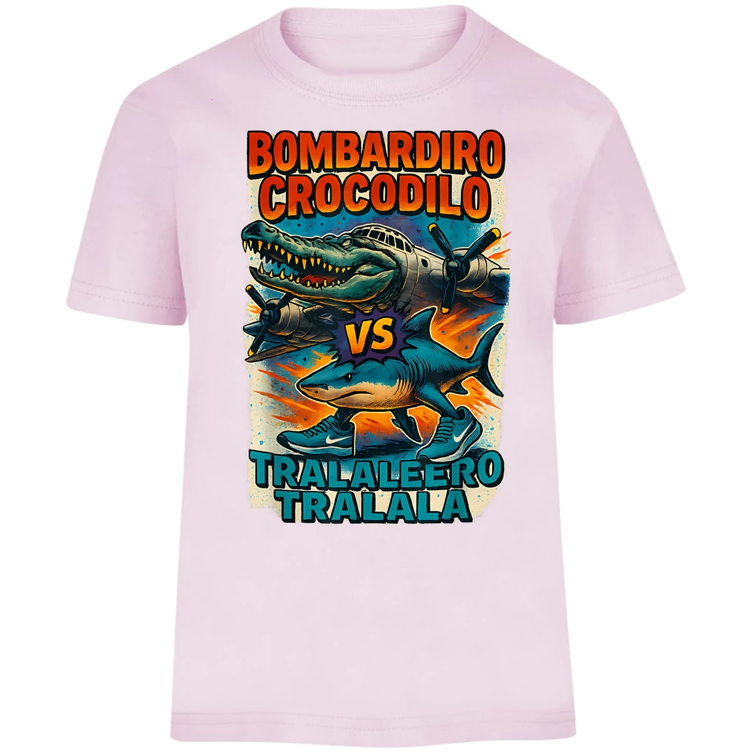 Playera Memes Bombardiro Y Tralalero Tralal para Niño 8