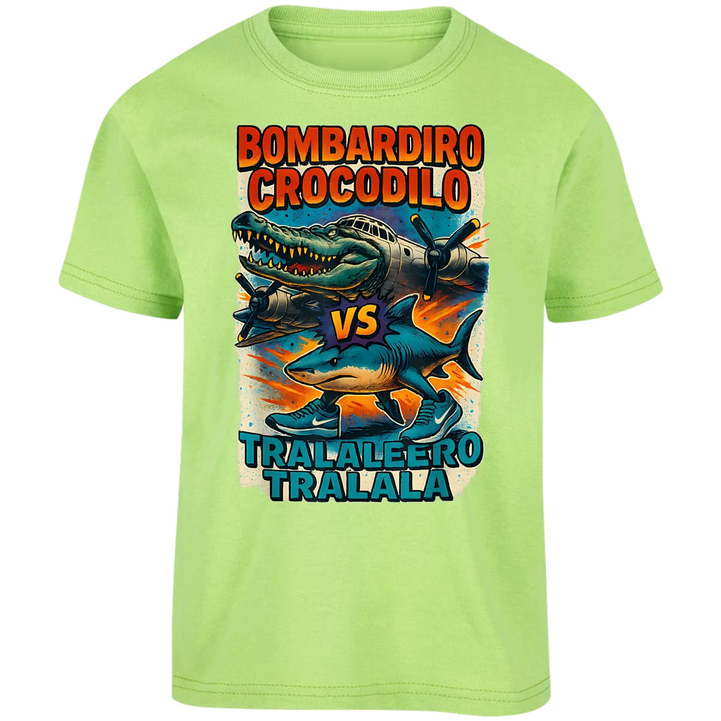 Playera Memes Bombardiro Y Tralalero Tralal para Niño 9