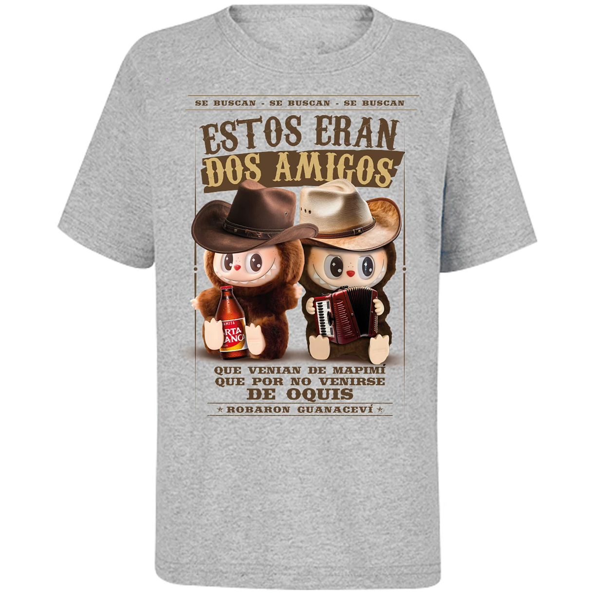 Playera Labubu Labubus Norteos 2 Amigos para Niño 8
