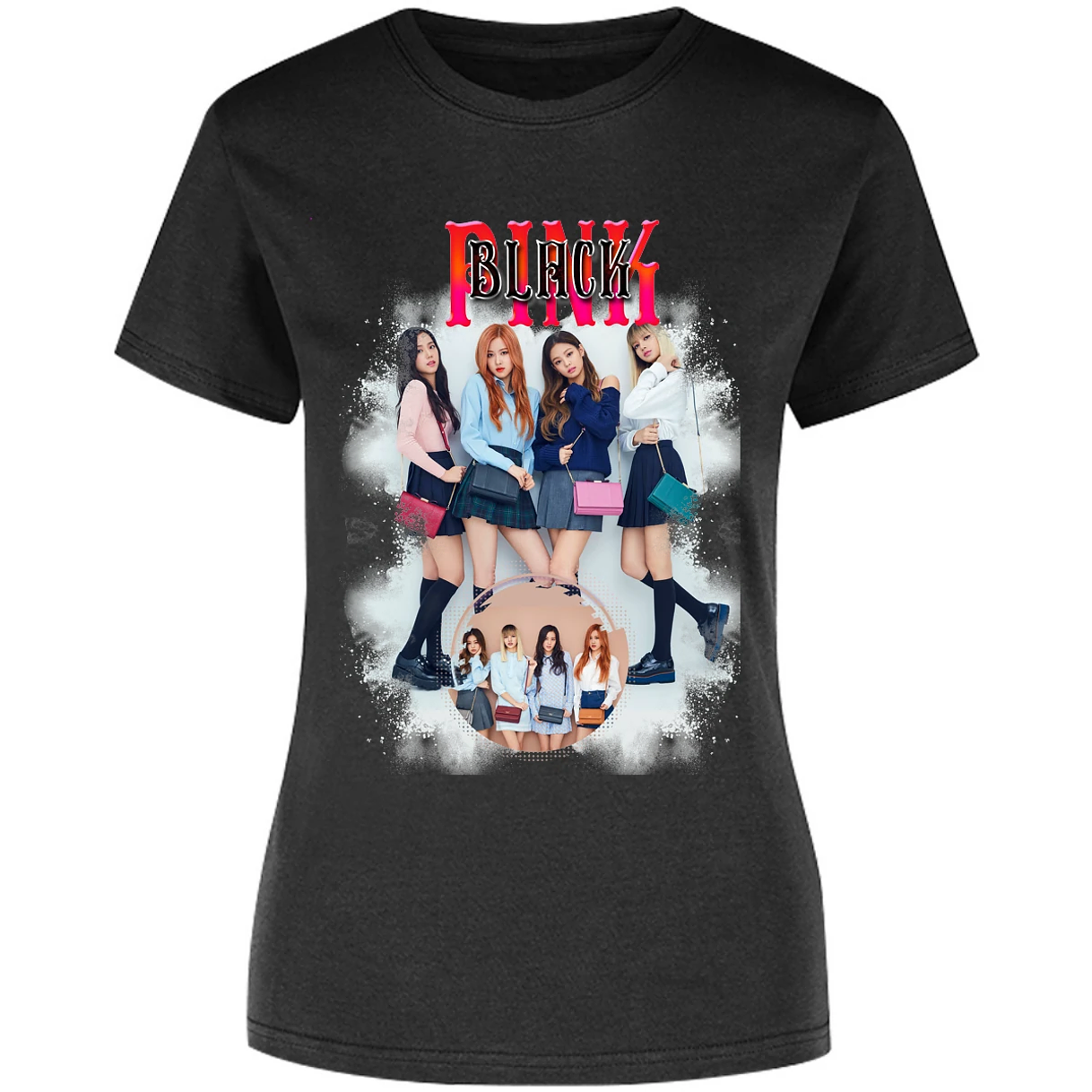 Blusa Musica Black Pink Sublimation Blusa para Mujer 11