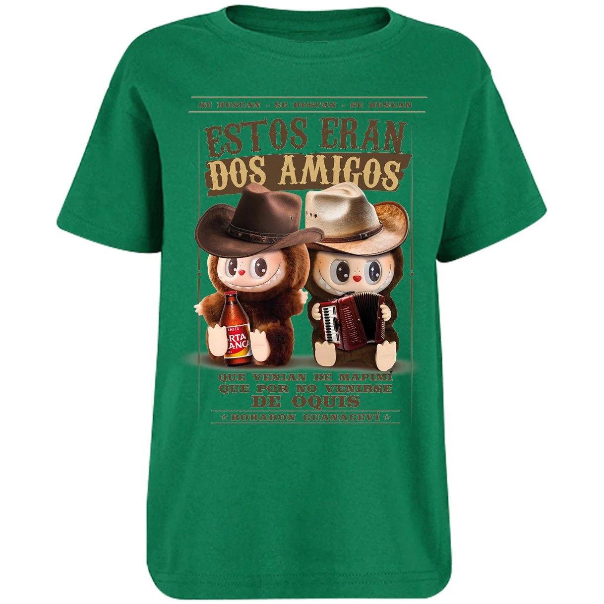 Playera Labubu Labubus Norteos 2 Amigos para Niño 16