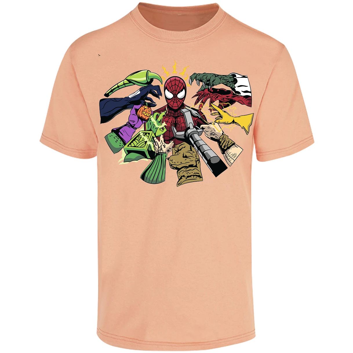 Playera Marvel Spiderman Manos Villanas para Adulto 24