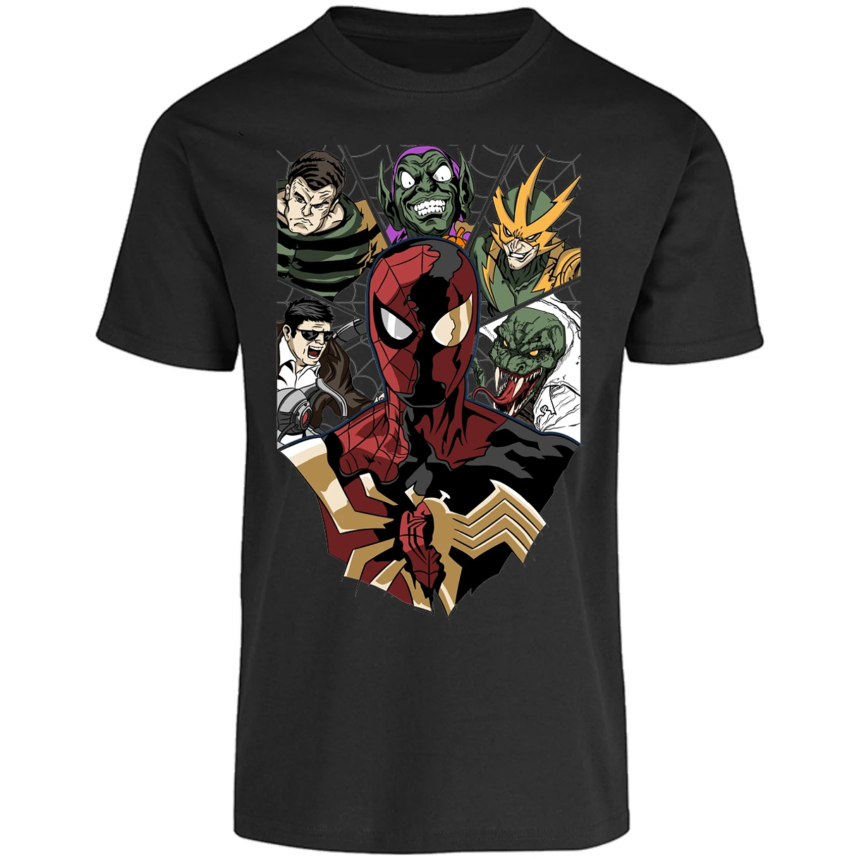 Playera Marvel Spiderman Vs Villanos para Adulto 9