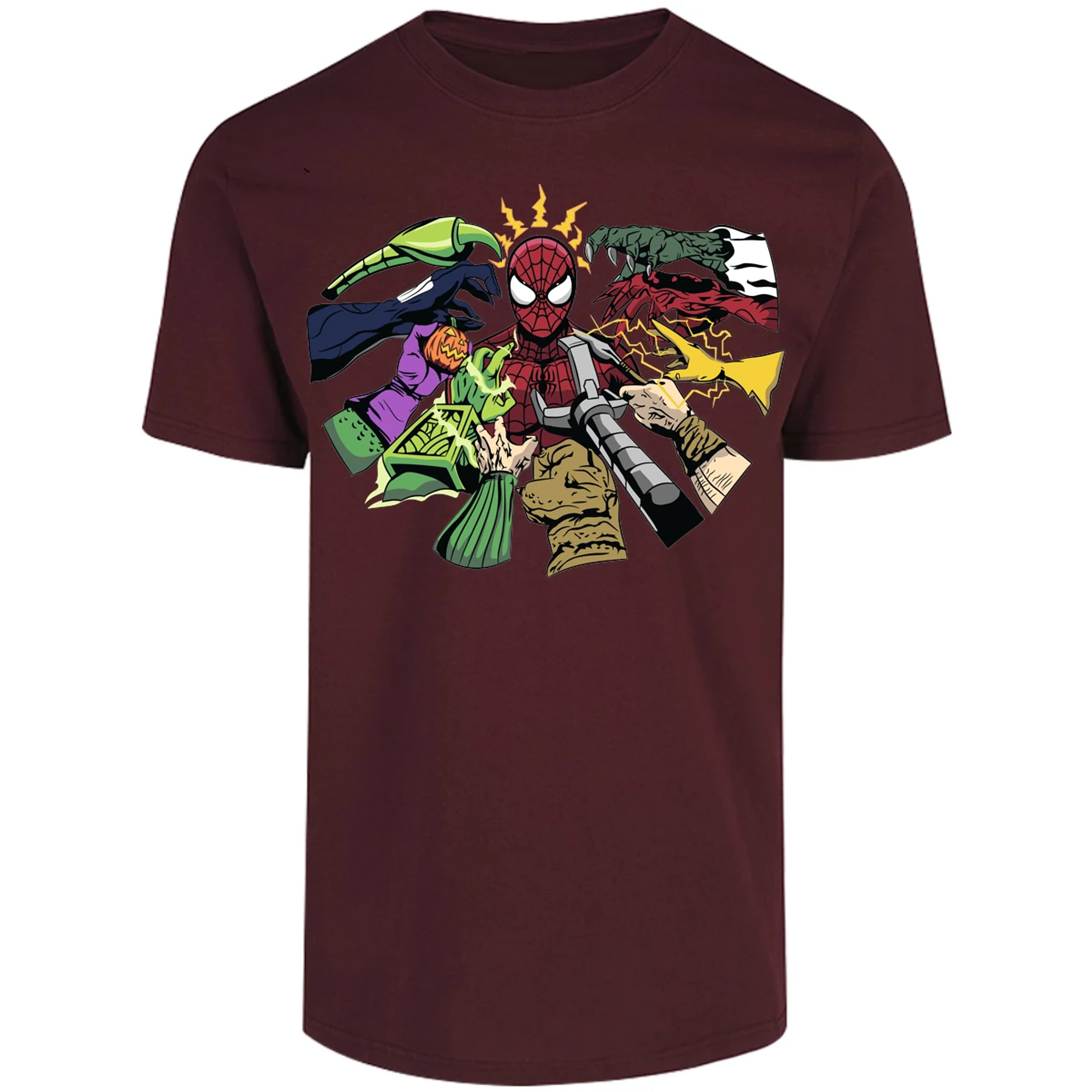 Playera Marvel Spiderman Manos Villanas para Adulto 11