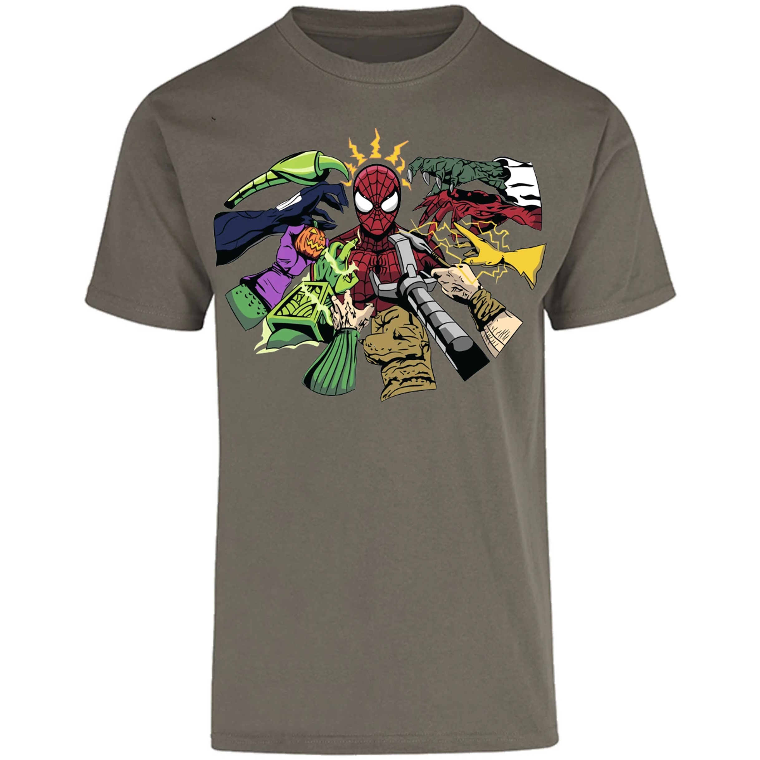 Playera Marvel Spiderman Manos Villanas para Adulto 30