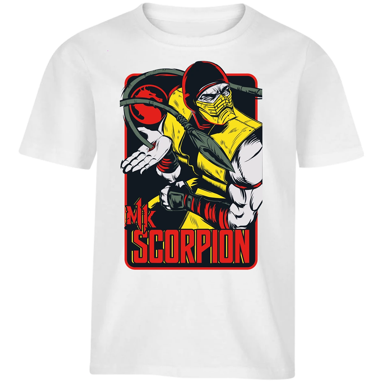 Playera Mortal Kombat Scorpion Retro Mortal Kombat para Niño 17