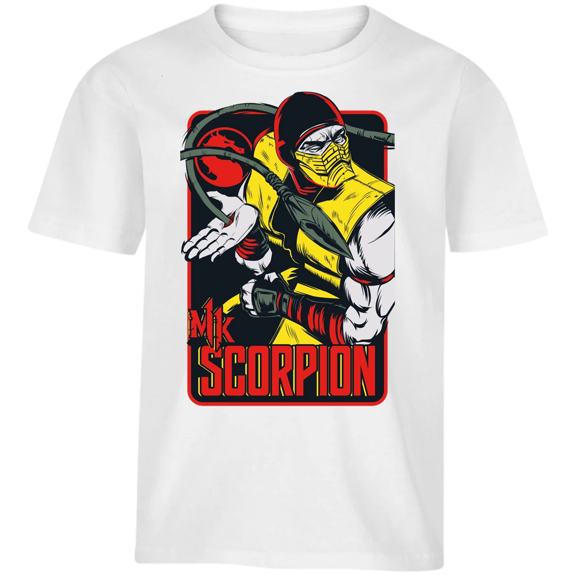 Playera Mortal Kombat Scorpion Retro Mortal Kombat para Niño 17