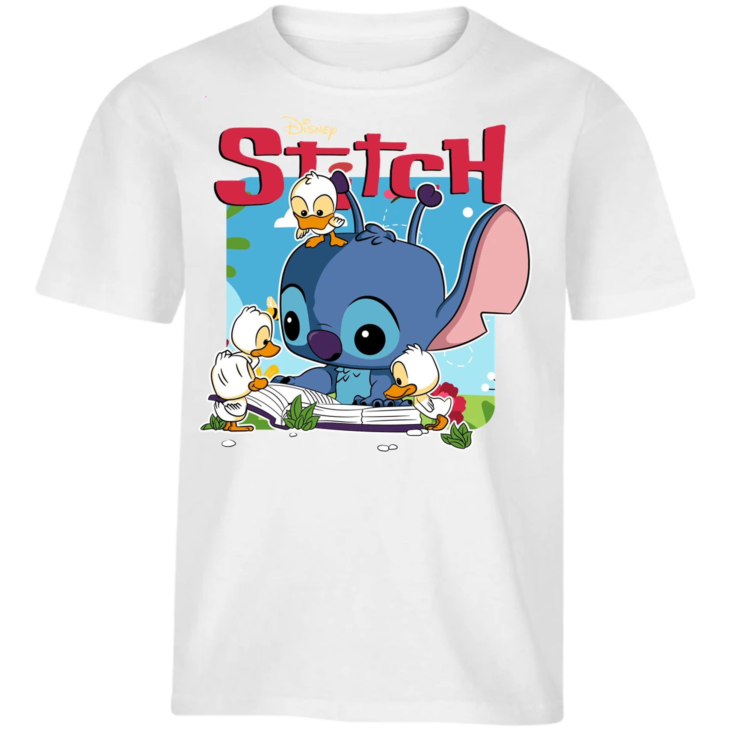 Playera Lilo Y Stitch Stitch Patitos Funko para Niño 2