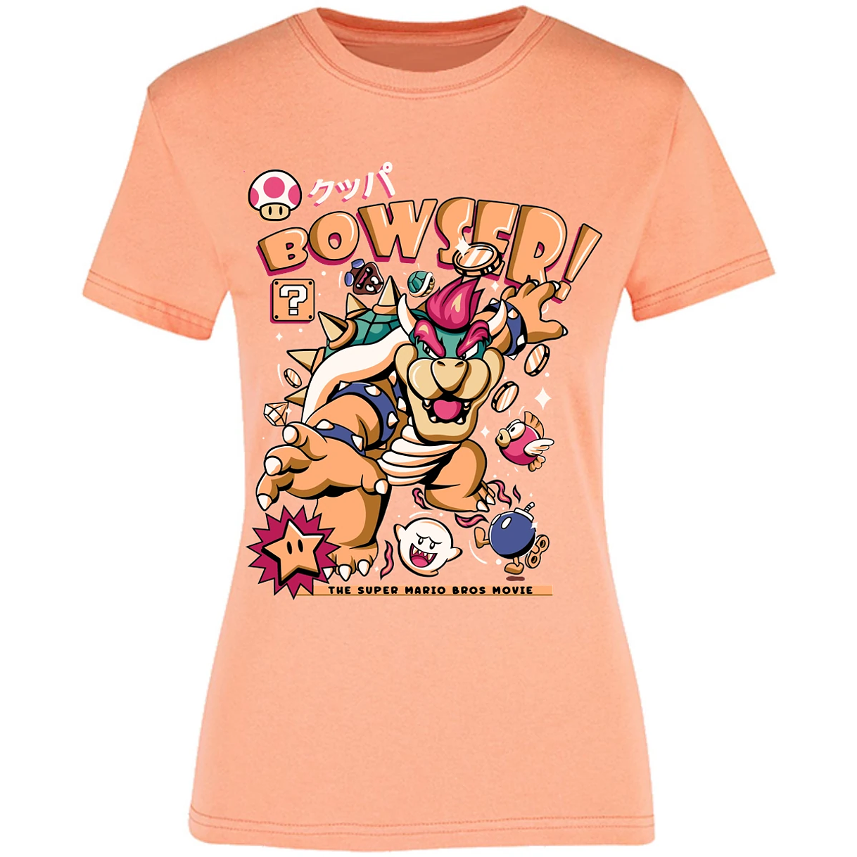 Blusa Mario Bros Bowser Tee Blusa para Mujer 16