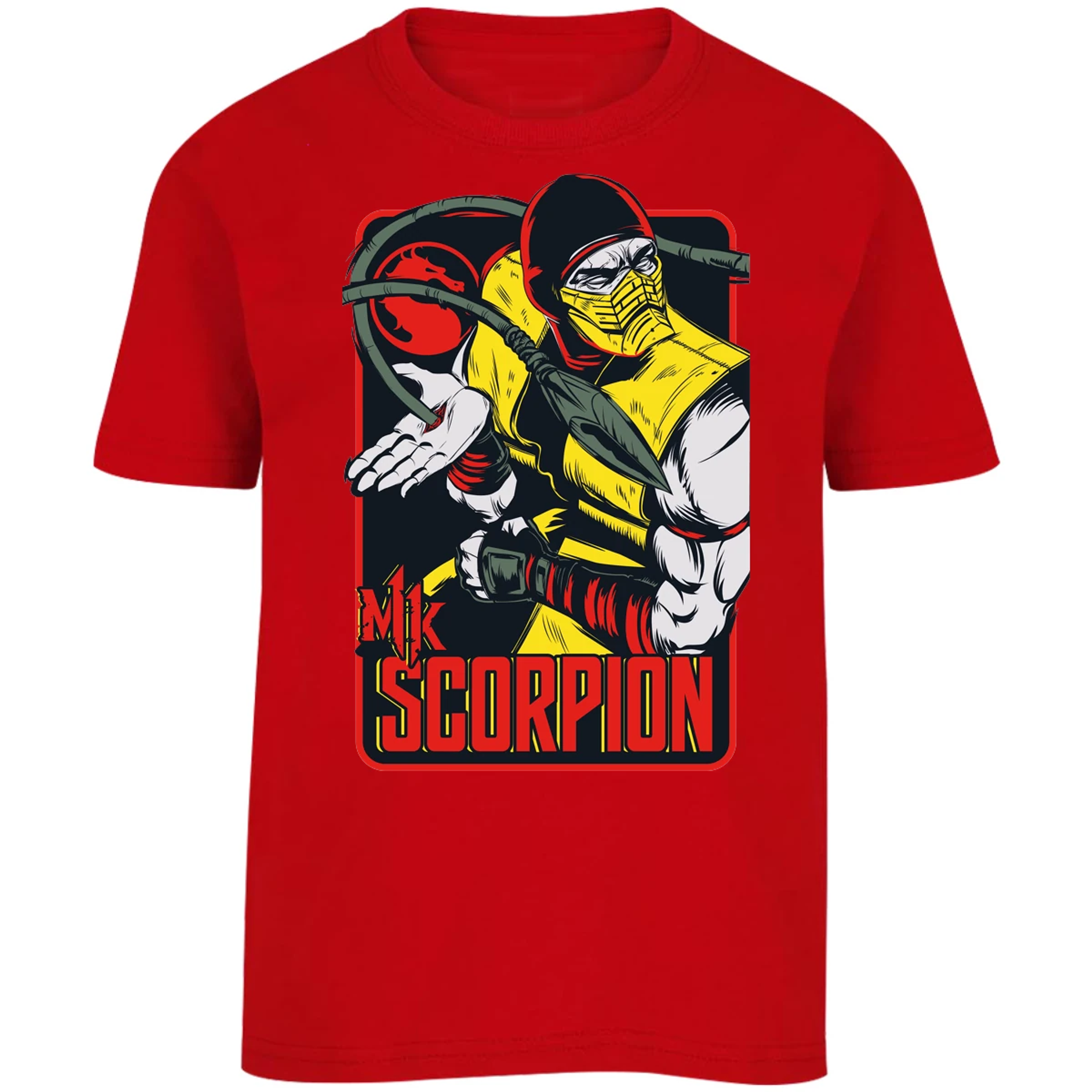 Playera Mortal Kombat Scorpion Retro Mortal Kombat para Niño 9