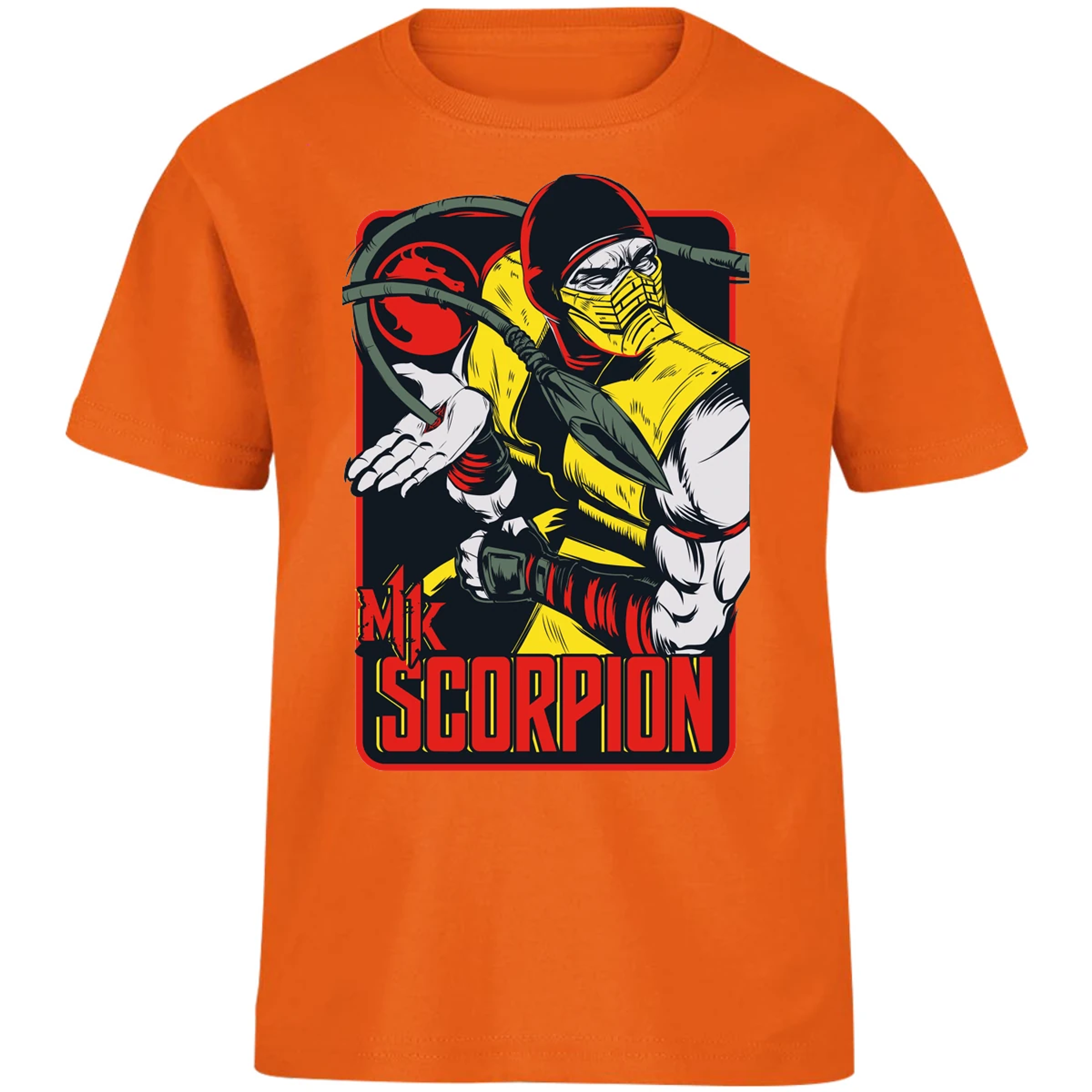 Playera Mortal Kombat Scorpion Retro Mortal Kombat para Niño 3