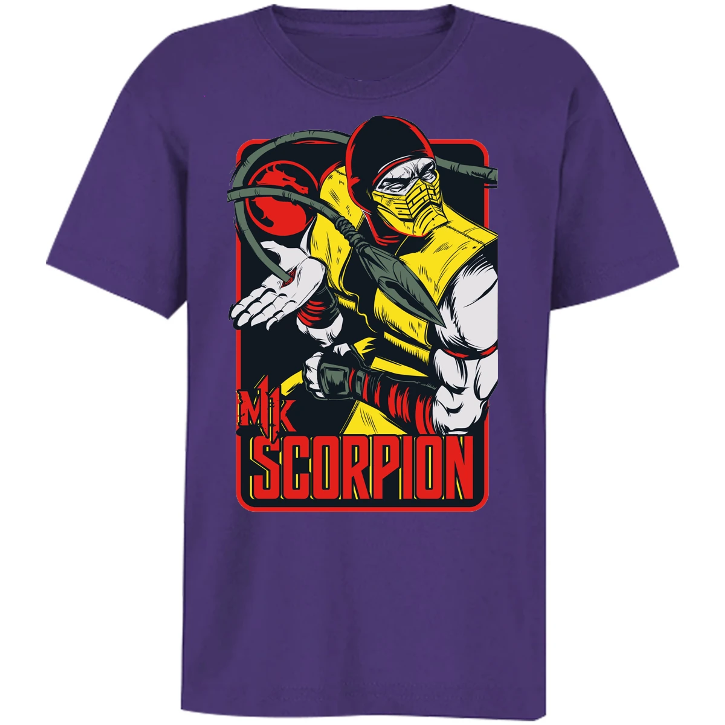 Playera Mortal Kombat Scorpion Retro Mortal Kombat para Niño 4