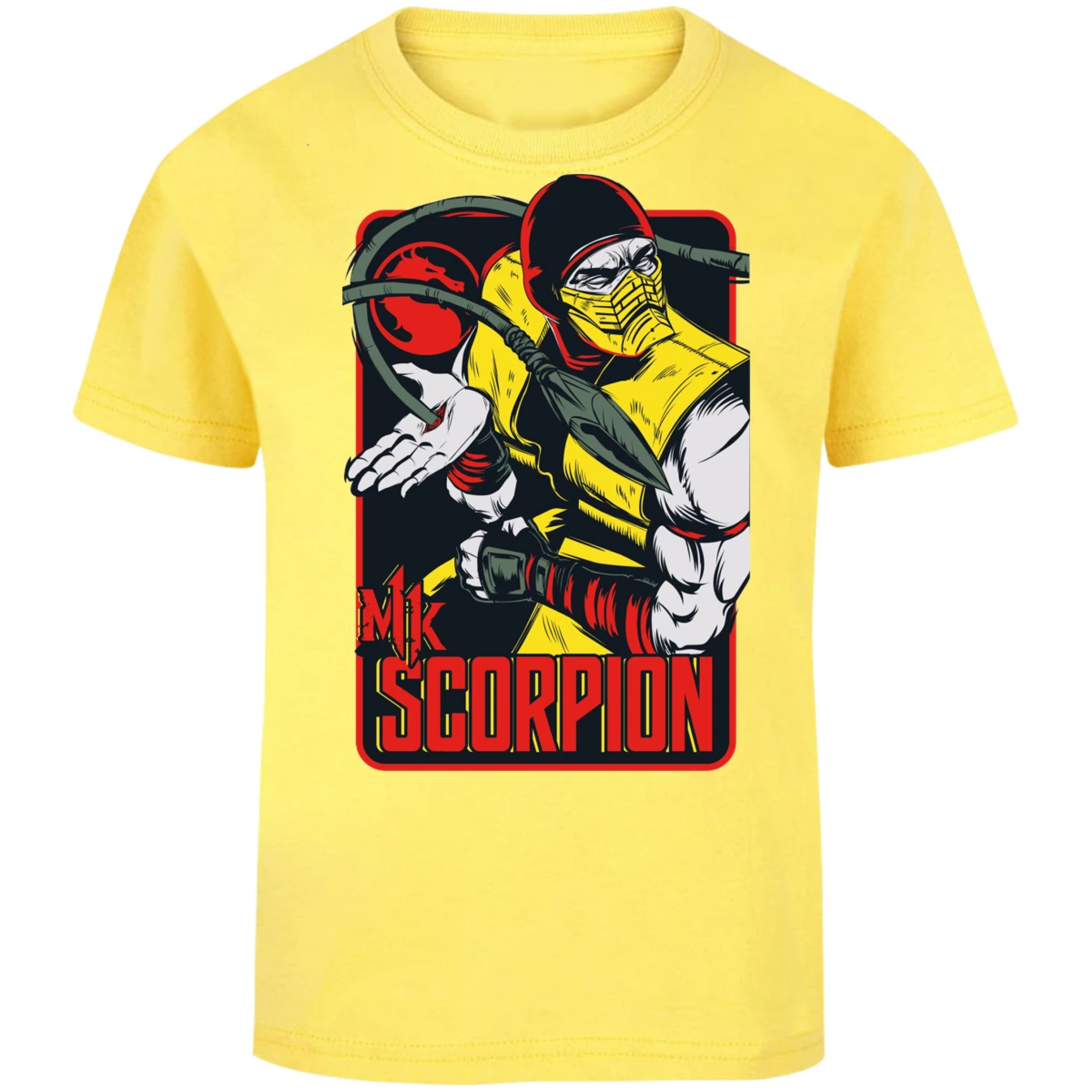 Playera Mortal Kombat Scorpion Retro Mortal Kombat para Niño 5