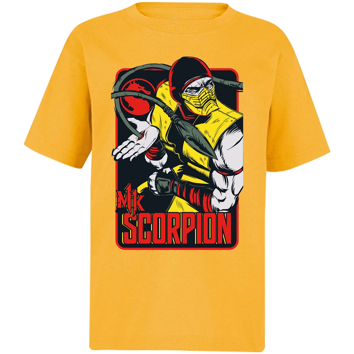 Playera Mortal Kombat Scorpion Retro Mortal Kombat para Niño 8
