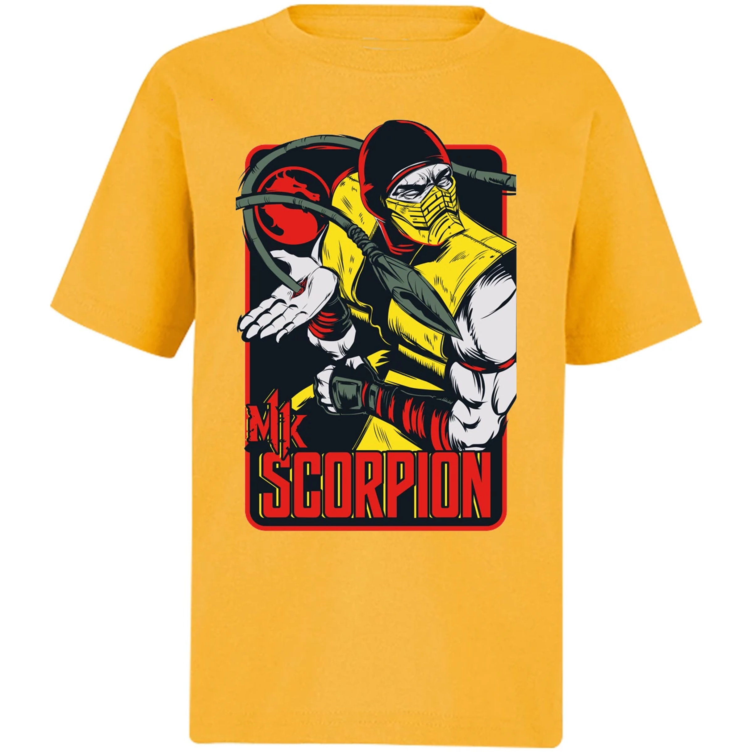 Playera Mortal Kombat Scorpion Retro Mortal Kombat para Niño 8