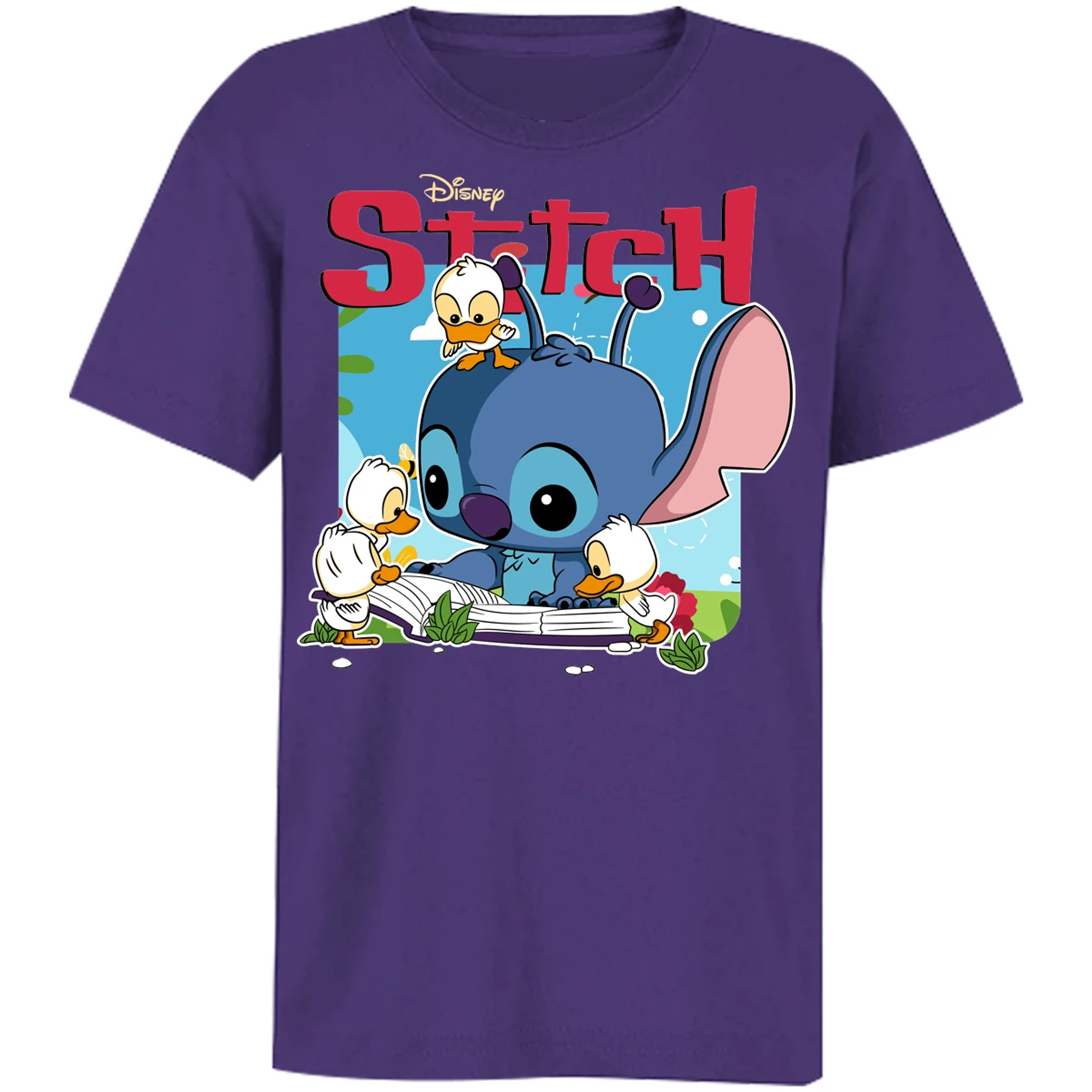 Playera Lilo Y Stitch Stitch Patitos Funko para Niño 8