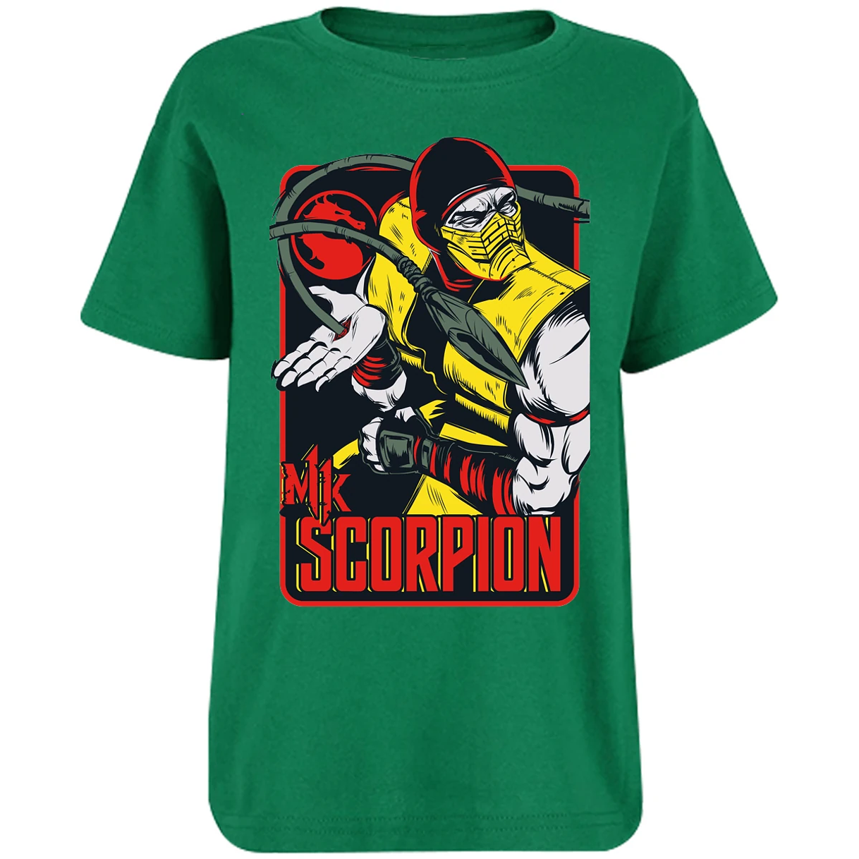 Playera Mortal Kombat Scorpion Retro Mortal Kombat para Niño 12