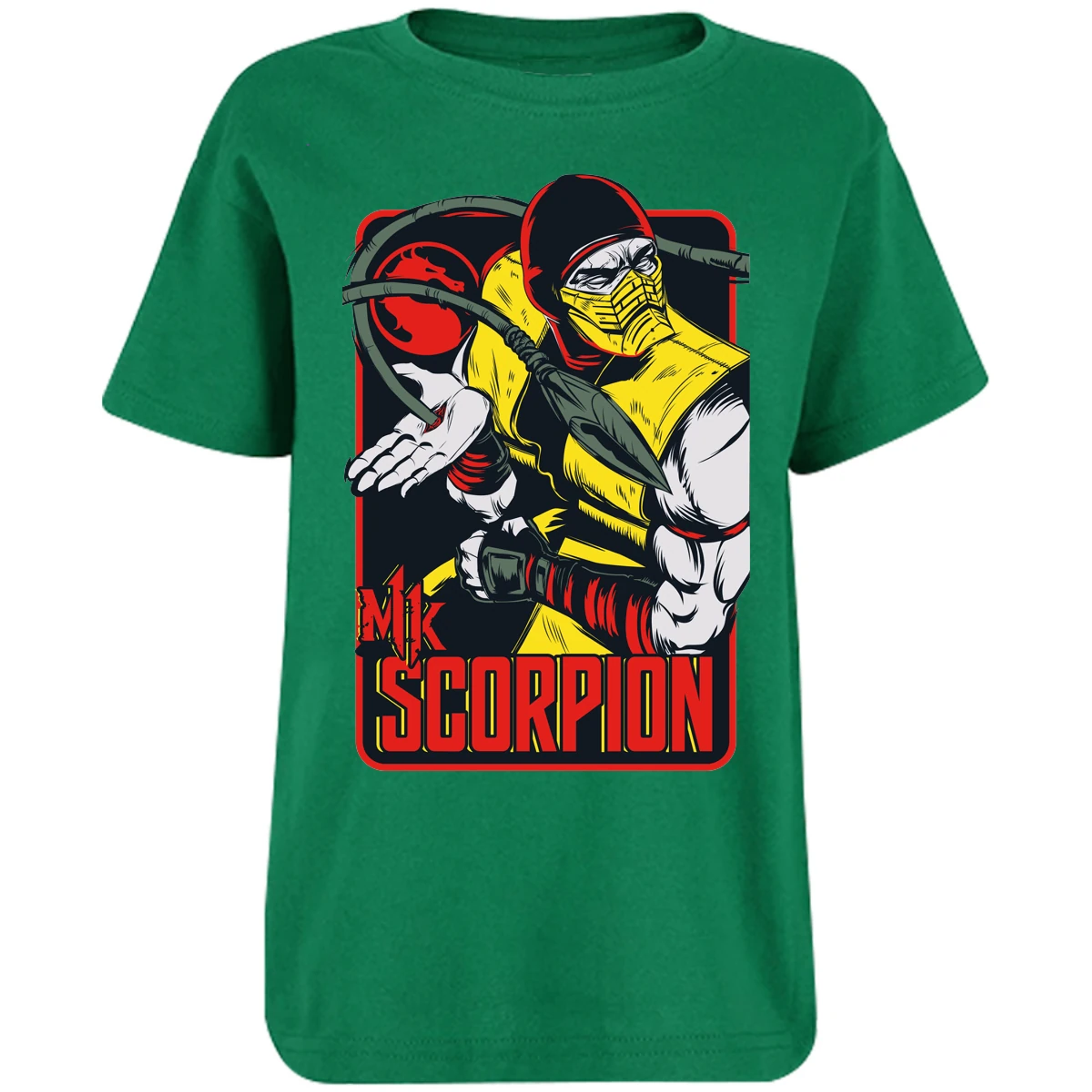 Playera Mortal Kombat Scorpion Retro Mortal Kombat para Niño 12