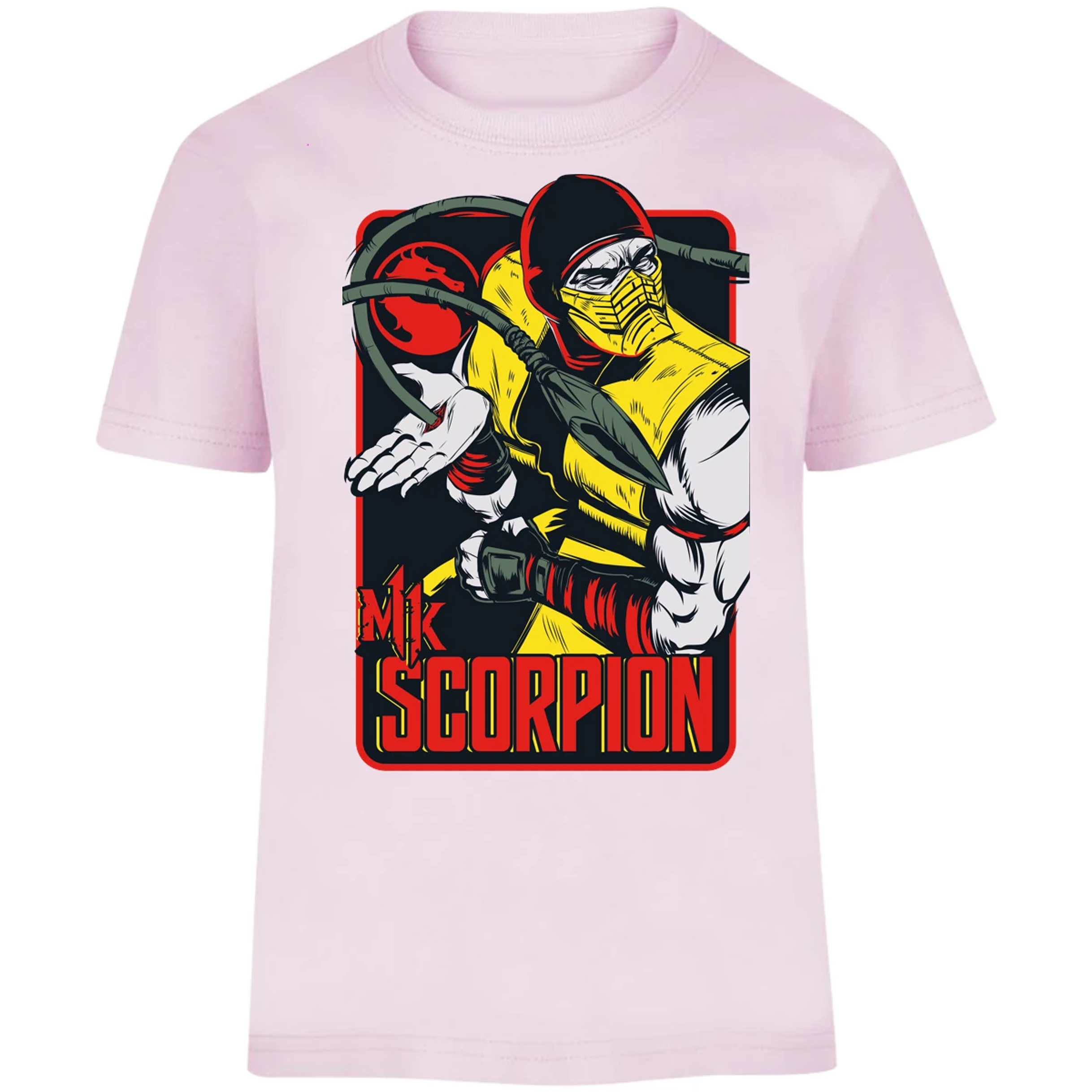 Playera Mortal Kombat Scorpion Retro Mortal Kombat para Niño 16