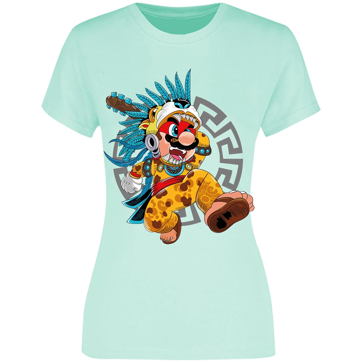 Blusa Mario Bros Mario Azteca Blusa para Mujer 17