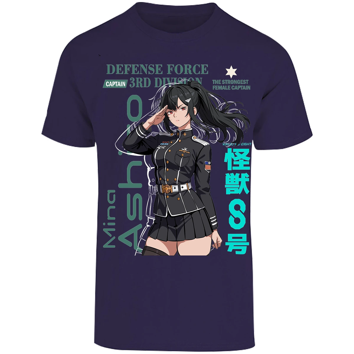 Playera Kaiju 8 Mina Ashiro para Adulto 1