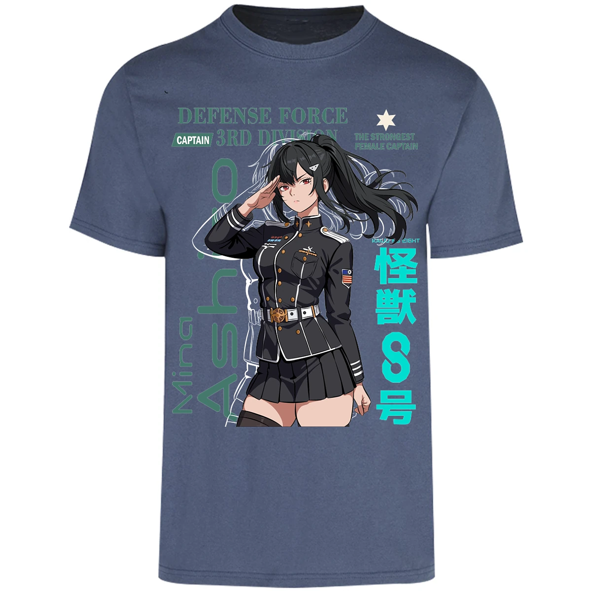 Playera Kaiju 8 Mina Ashiro para Adulto 5