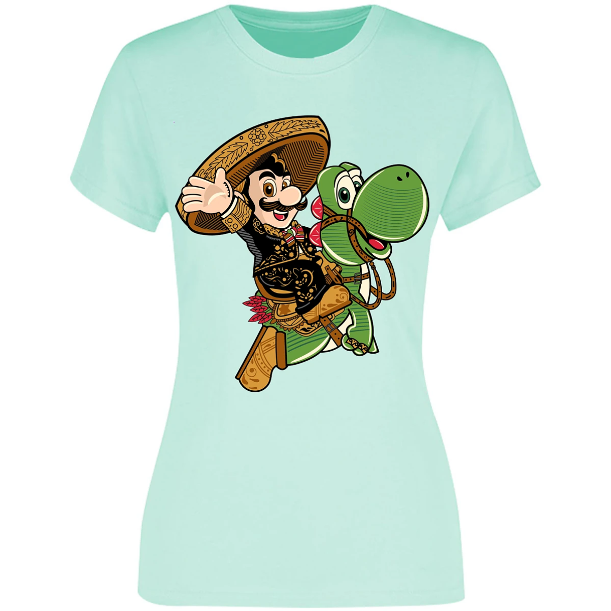 Blusa Mario Bros Mario Mariachi Blusa para Mujer 9