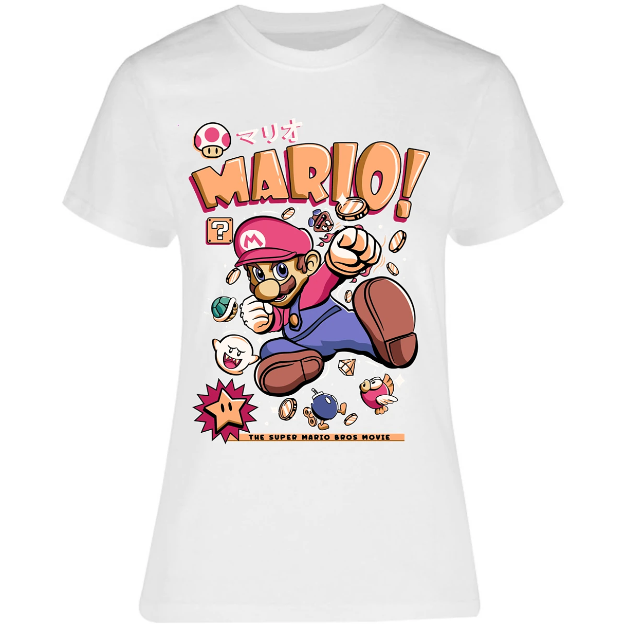 Blusa Mario Bros Mario Tee Blusa para Mujer 11
