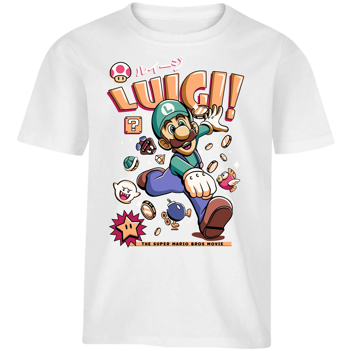 Playera Mario Bros Luigi Tee para Niño 2