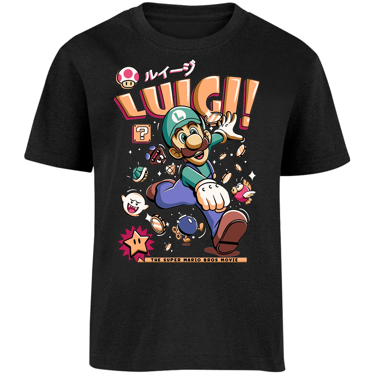 Playera Mario Bros Luigi Tee para Niño 5