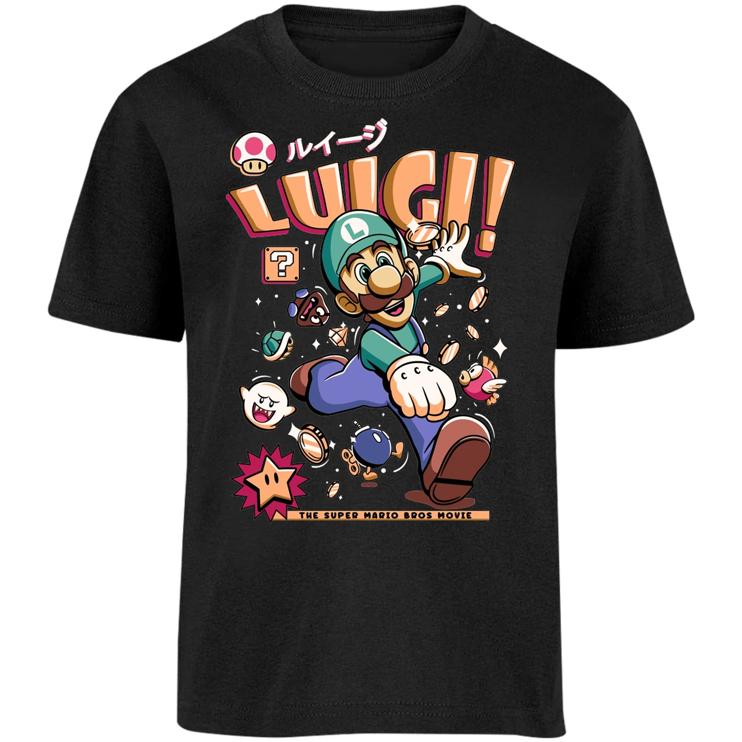 Playera Mario Bros Luigi Tee para Niño 5