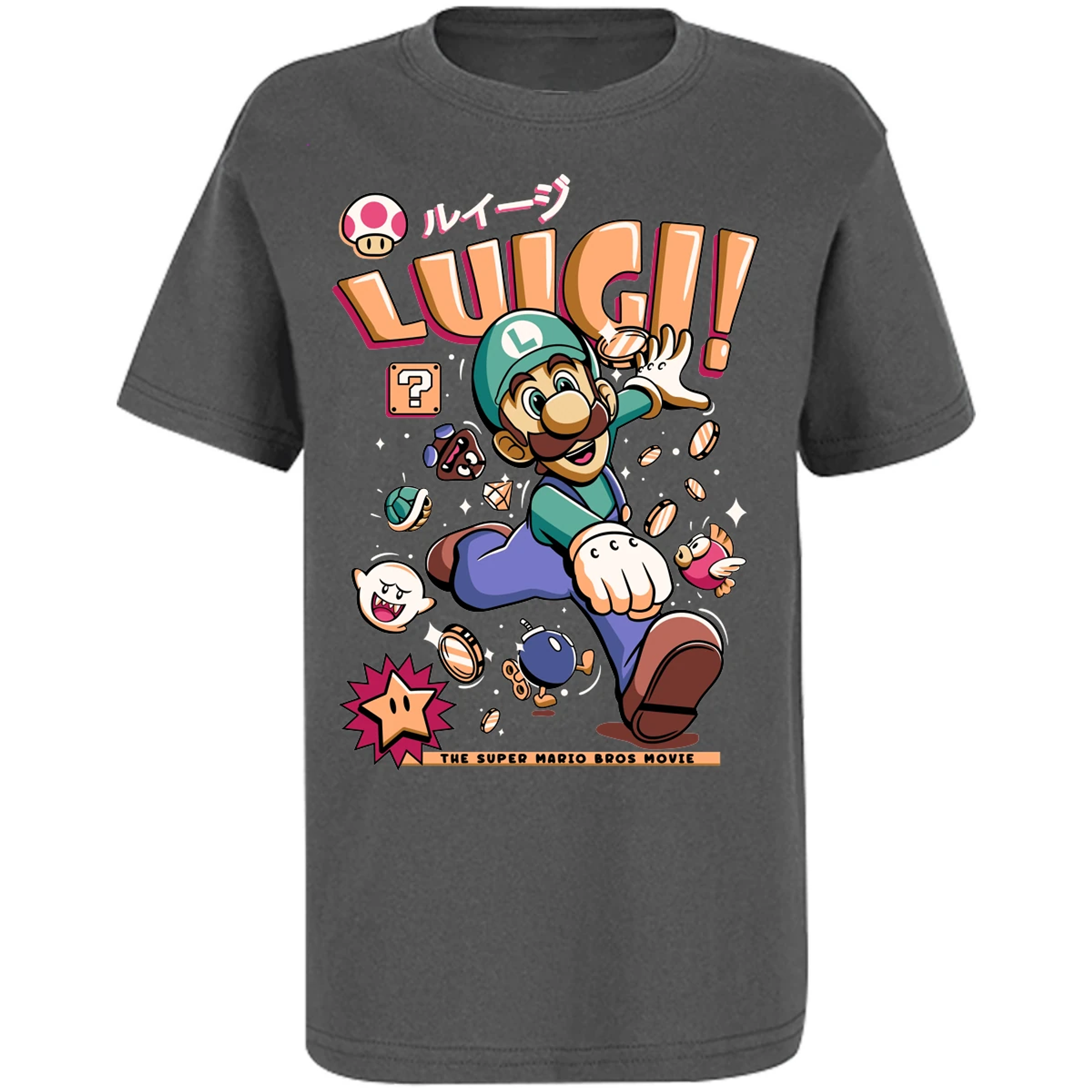 Playera Mario Bros Luigi Tee para Niño 9
