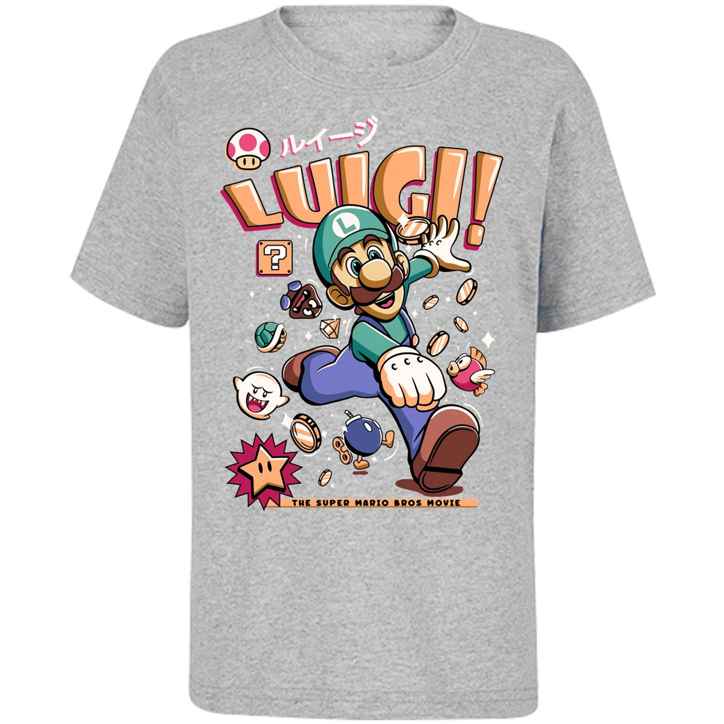 Playera Mario Bros Luigi Tee para Niño 6