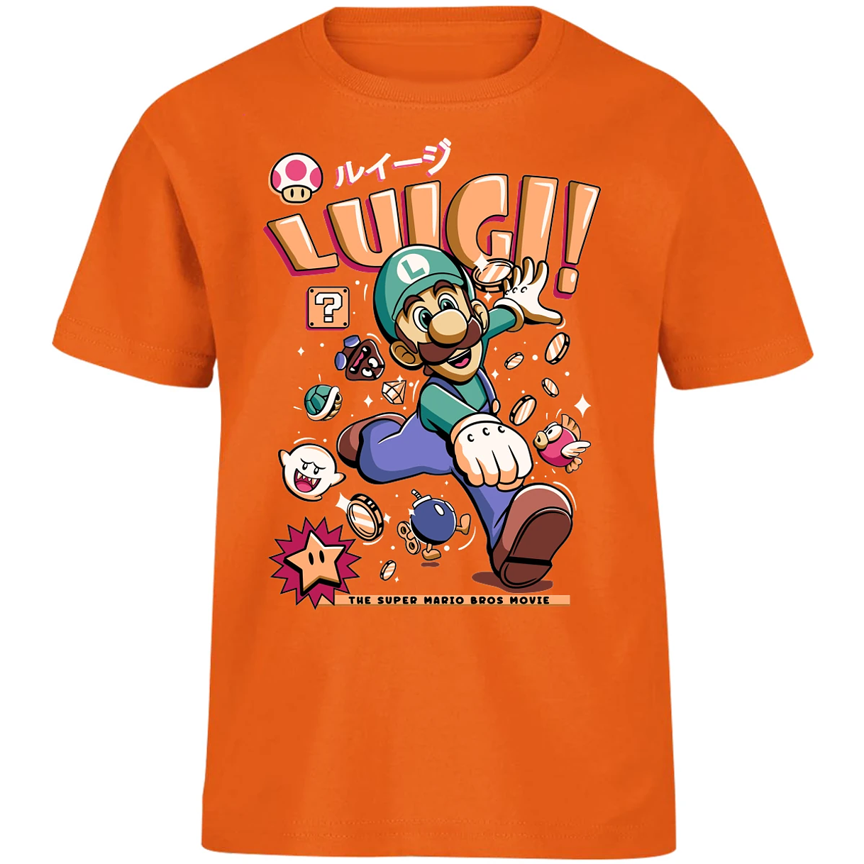 Playera Mario Bros Luigi Tee para Niño 11