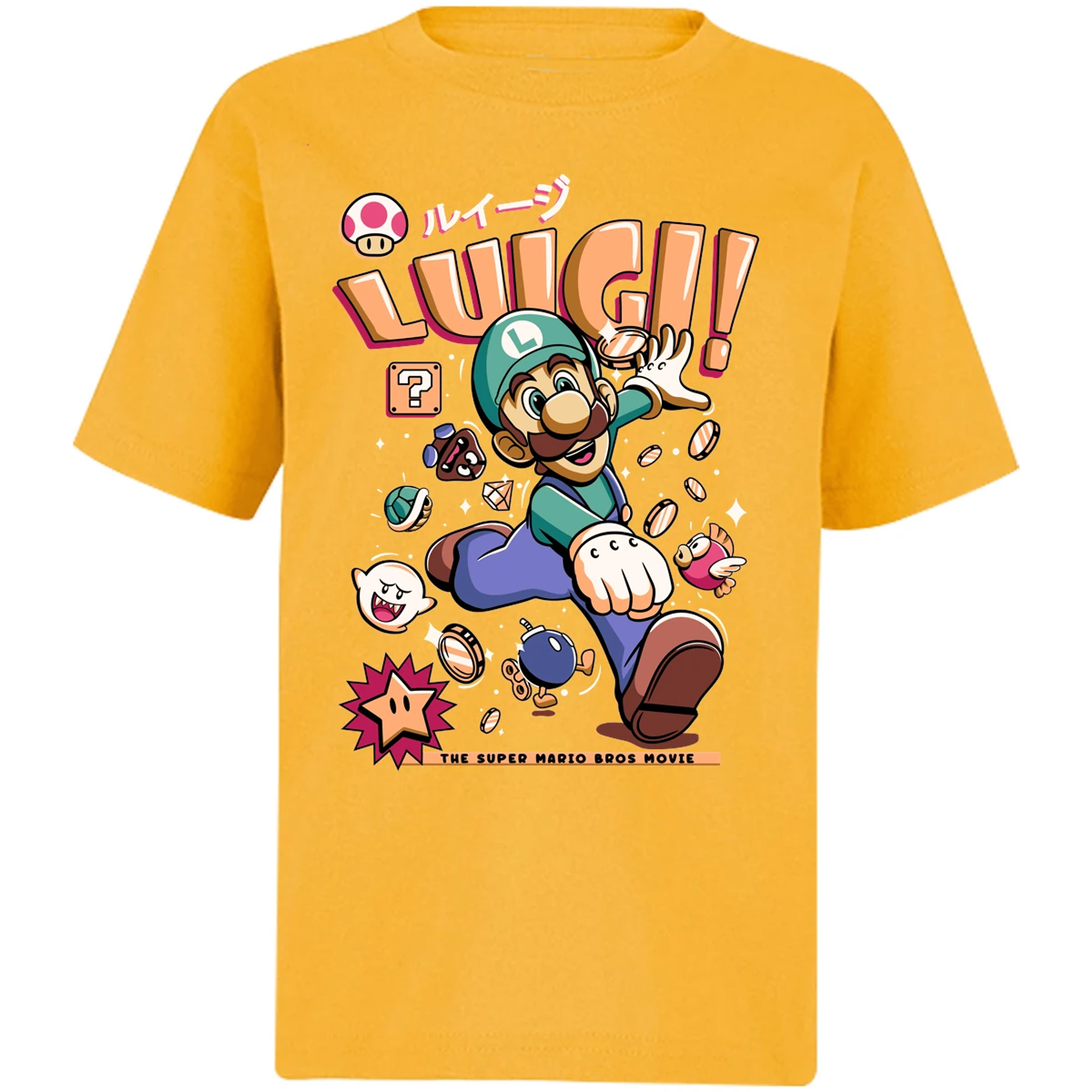Playera Mario Bros Luigi Tee para Niño 3