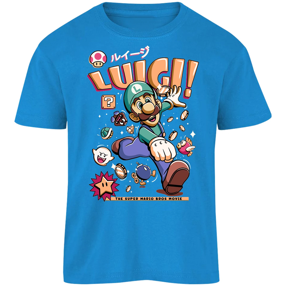 Playera Mario Bros Luigi Tee para Niño 7