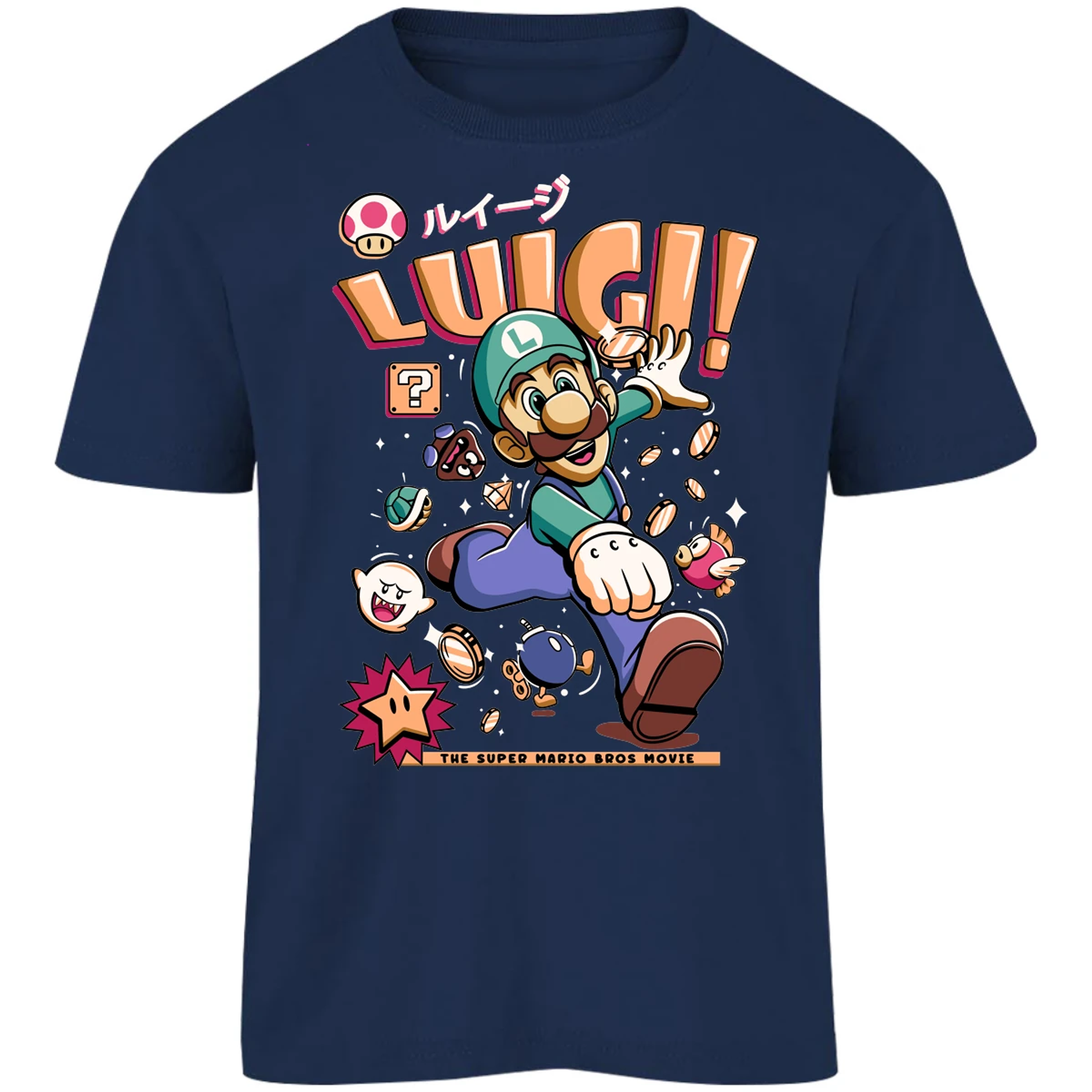 Playera Mario Bros Luigi Tee para Niño 8