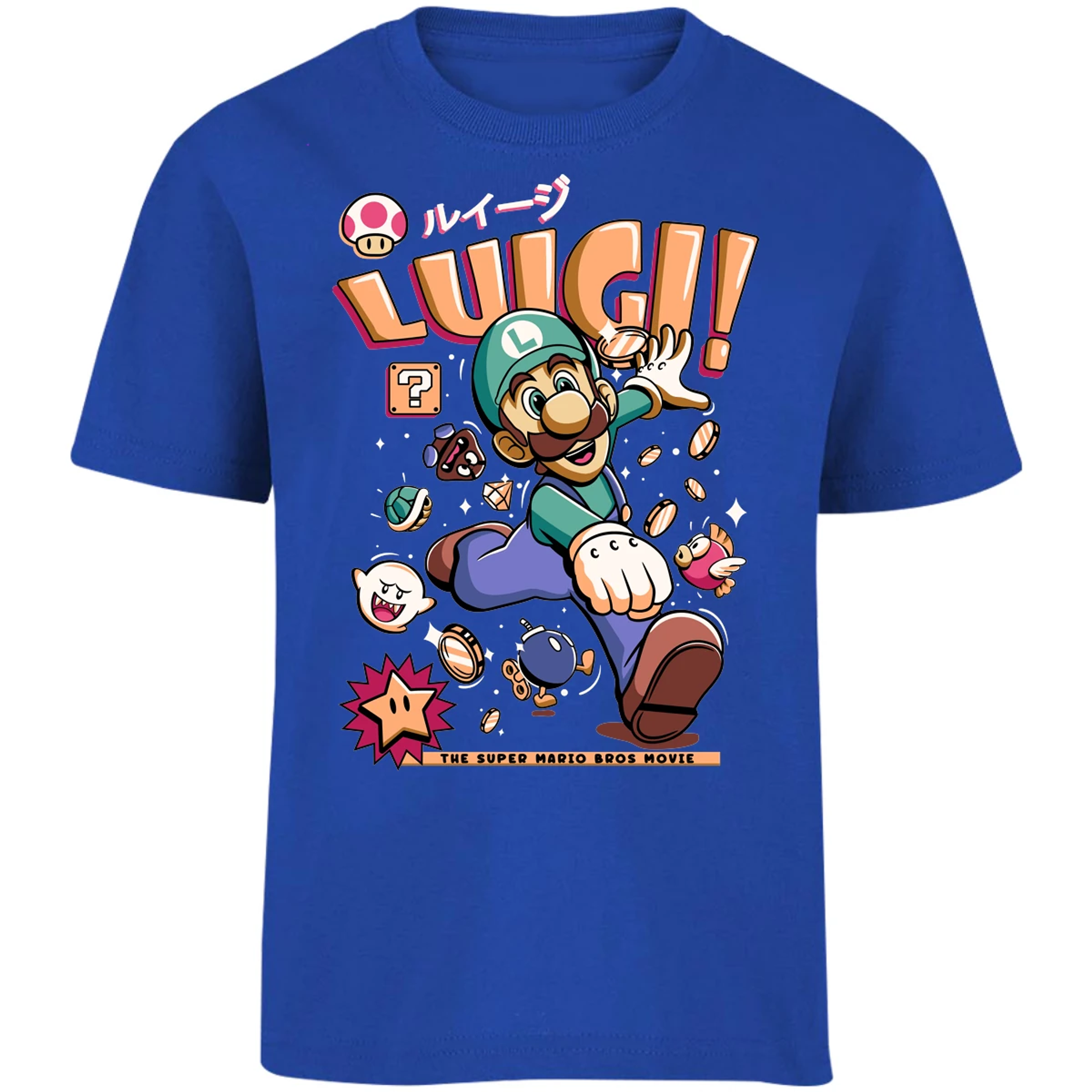 Playera Mario Bros Luigi Tee para Niño 10