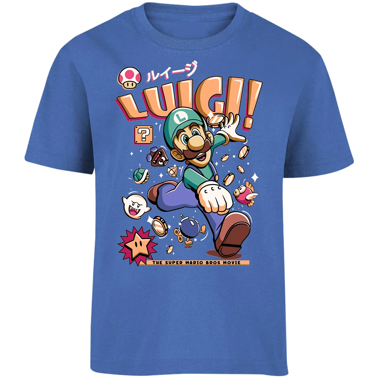 Playera Mario Bros Luigi Tee para Niño 12