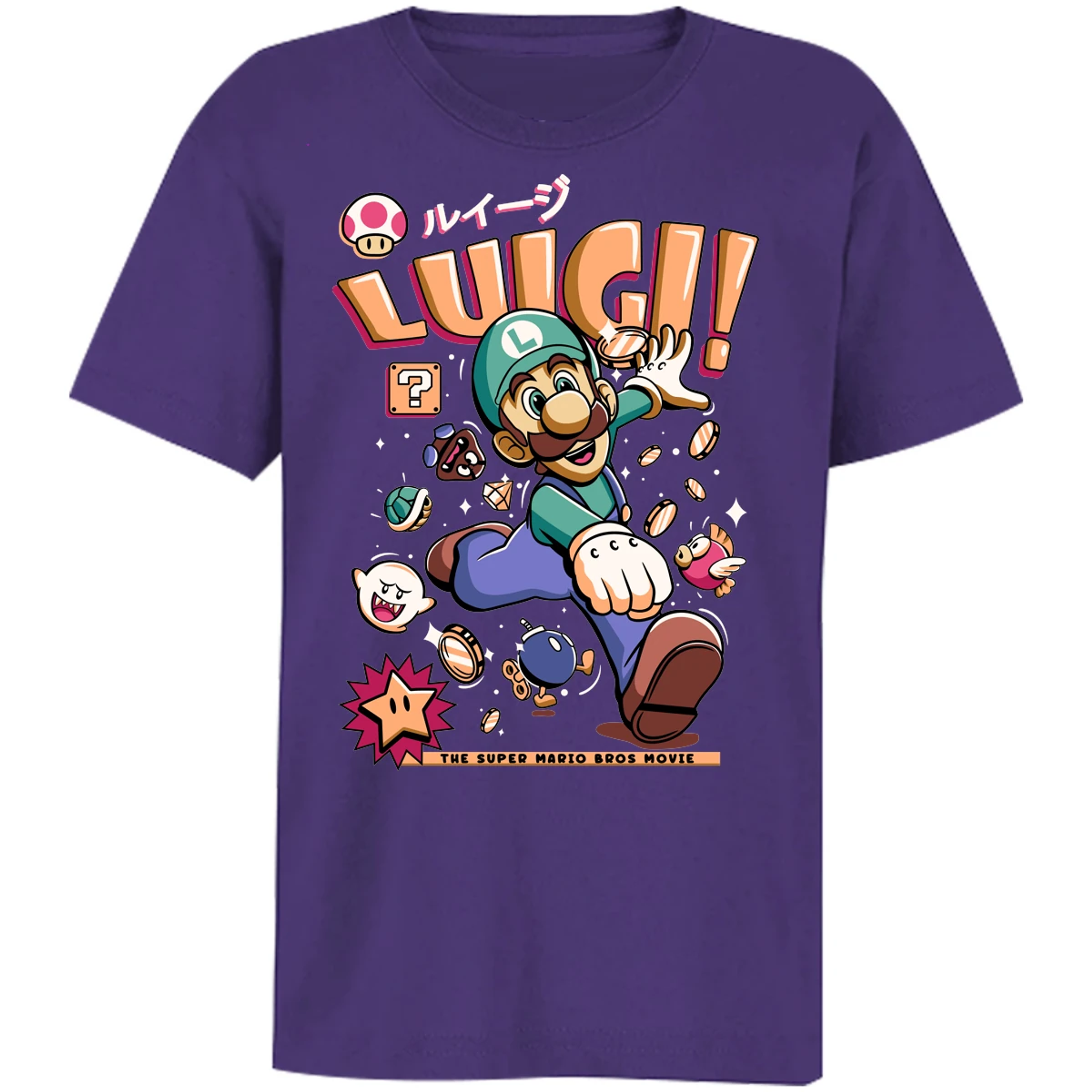 Playera Mario Bros Luigi Tee para Niño 13