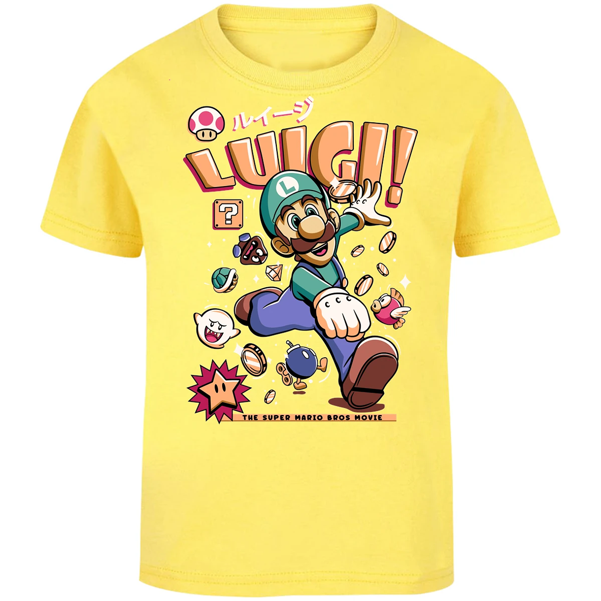 Playera Mario Bros Luigi Tee para Niño 14