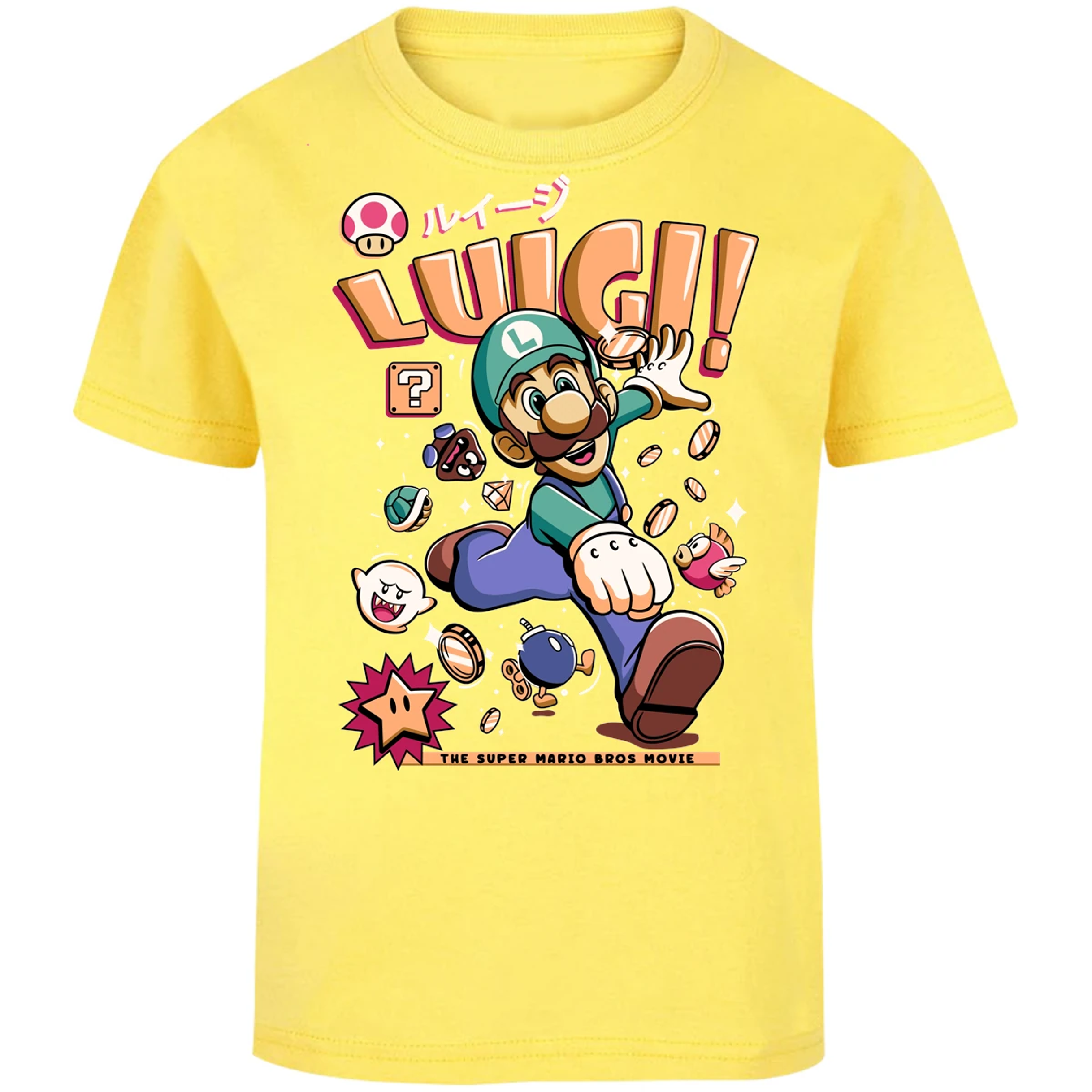 Playera Mario Bros Luigi Tee para Niño 14