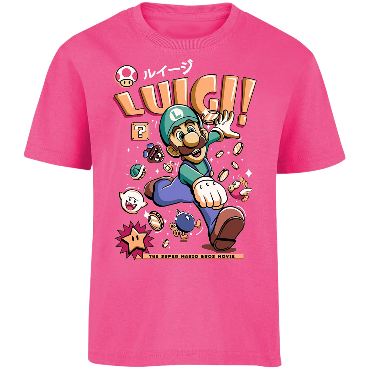 Playera Mario Bros Luigi Tee para Niño 16