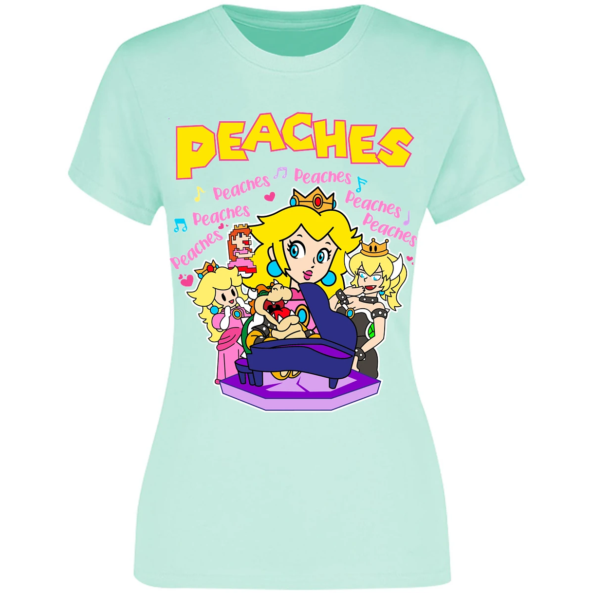 Blusa Mario Bros Peaches Song Blusa para Mujer 11