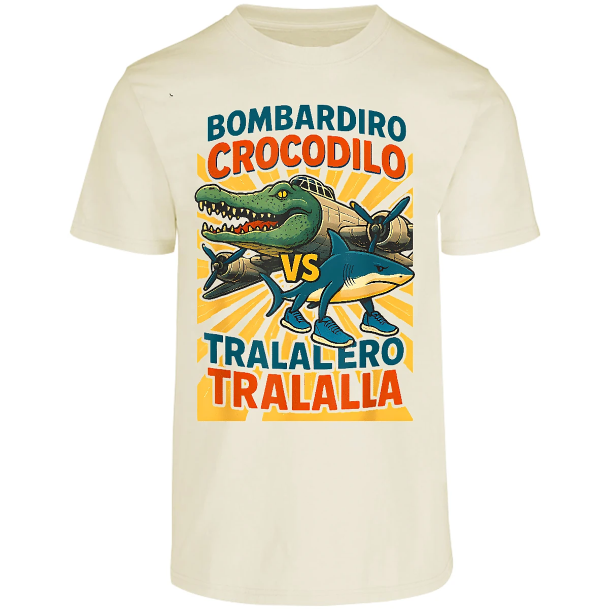 Playera Memes Bombardiro Vs Tralalero para Adulto 10