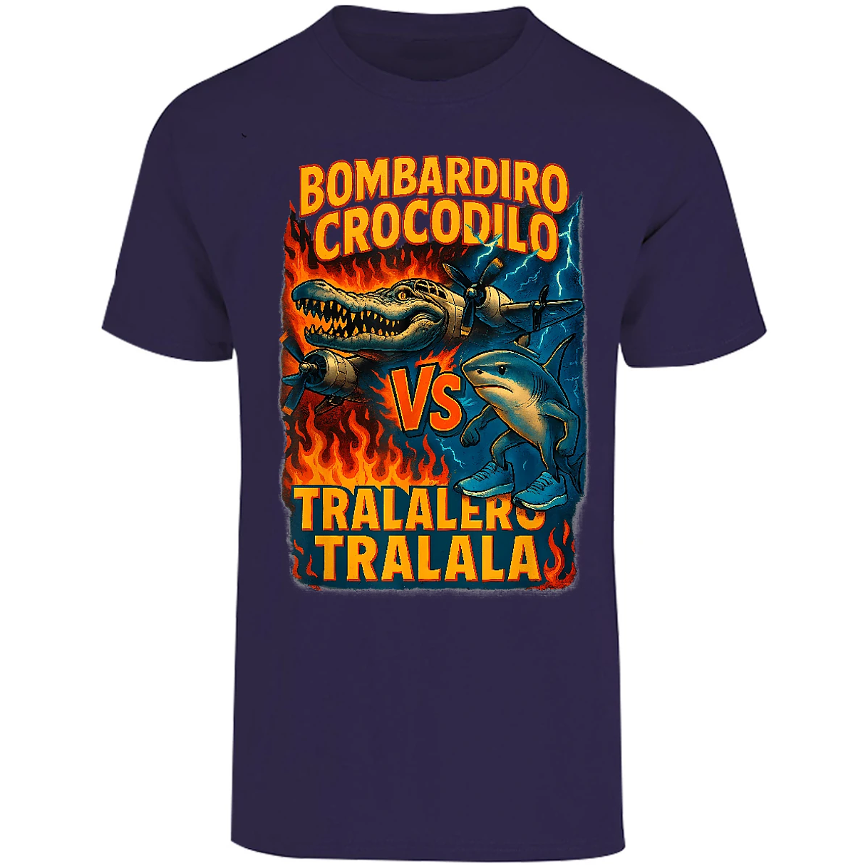 Playera Memes Bombardiro Crocodilo Tralalero Tralal para Adulto 23