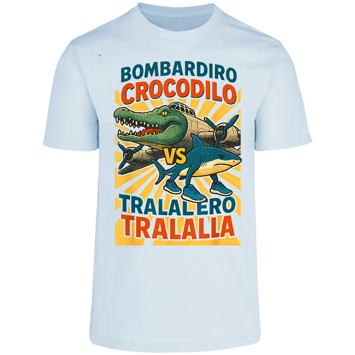 Playera Memes Bombardiro Vs Tralalero para Adulto 19