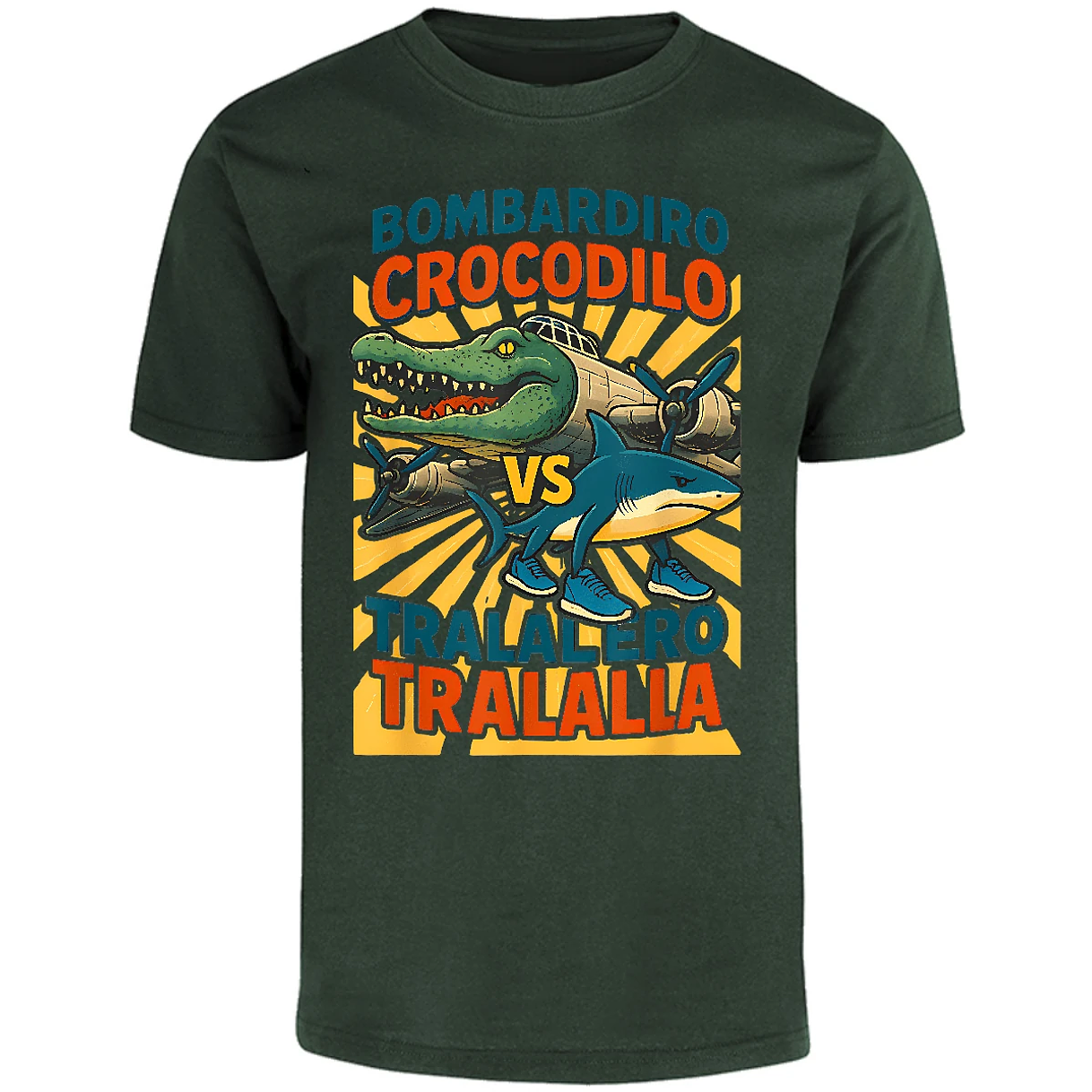 Playera Memes Bombardiro Vs Tralalero para Adulto 11