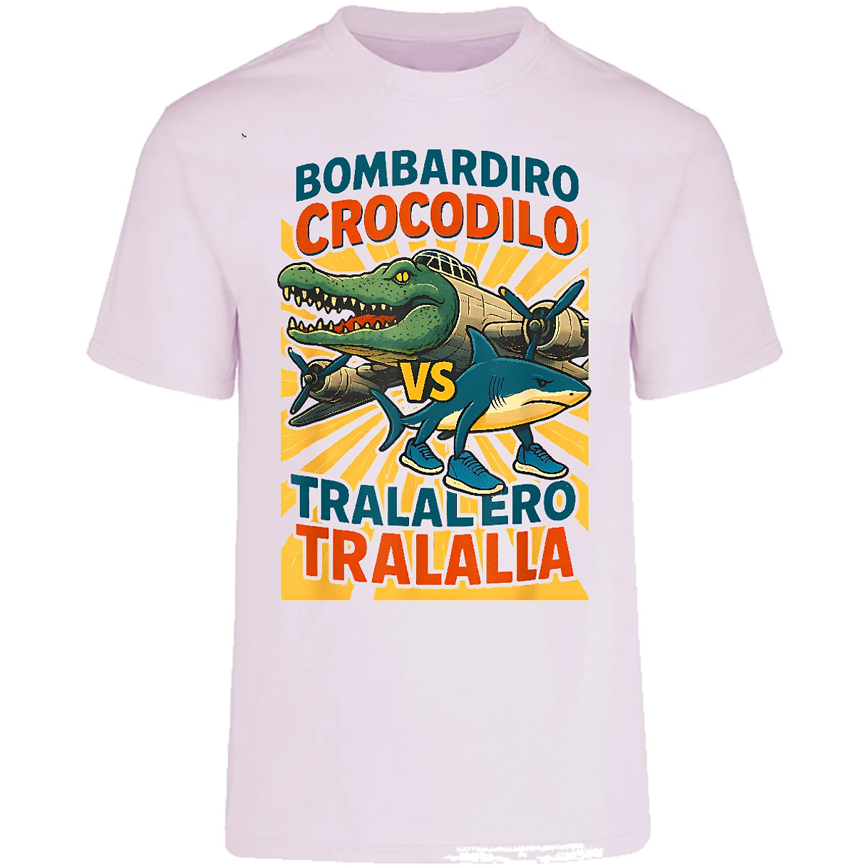 Playera Memes Bombardiro Vs Tralalero para Adulto 12